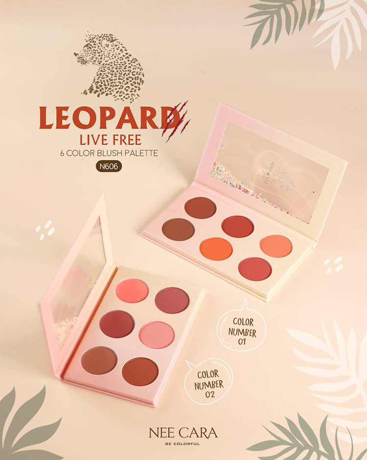 Nee Cara 6 Color Blush Palette #N606 : neecara นีคาร่า ปัดแก้ม พาเลท