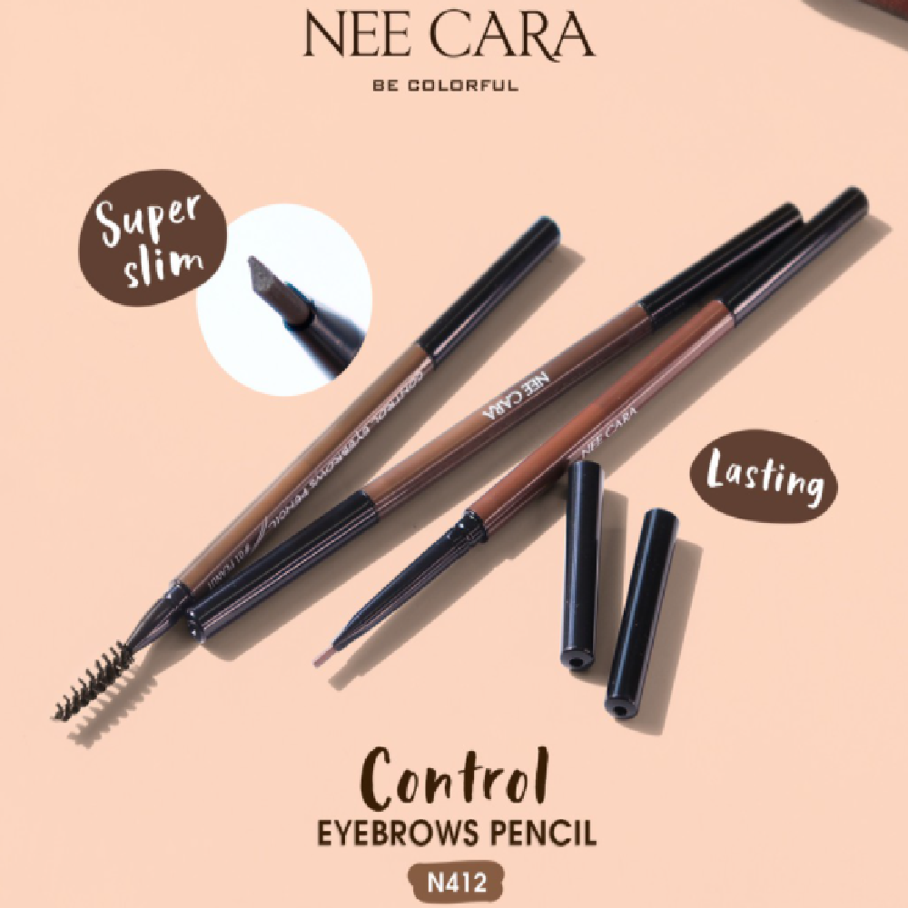 Nee Cara Control Eyebrows Slim Pencil #N412 : neecara นีคาร่า คอนโทล สลิม เพนซิล ดินสอเขียนคิ้ว