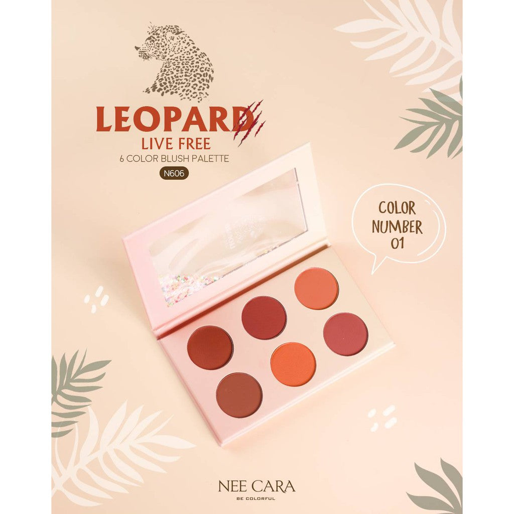 Nee Cara 6 Color Blush Palette #N606 : neecara นีคาร่า ปัดแก้ม พาเลท