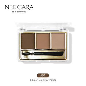 Nee Cara 3 Color Mix Brow Powder #N300 : neecara นีคาร่า เขียนคิ้วแบบฝุ่น