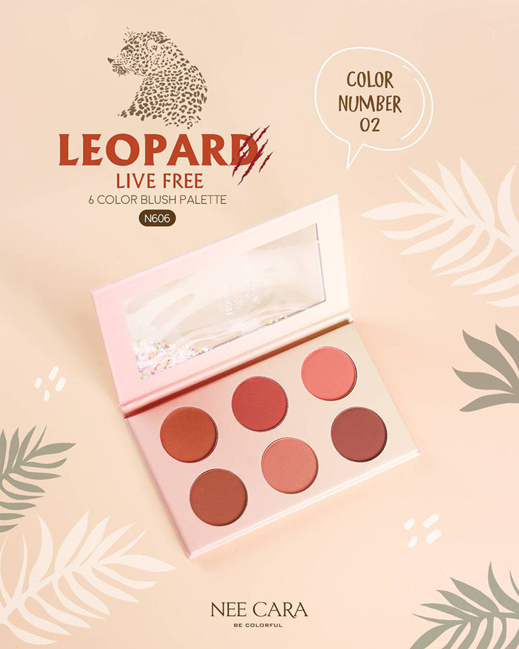 Nee Cara 6 Color Blush Palette #N606 : neecara นีคาร่า ปัดแก้ม พาเลท