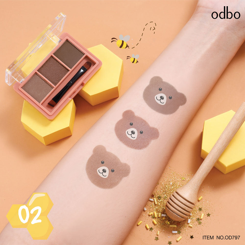 Odbo 3 Color Matches Of Brow #OD797 : โอดีบีโอ ทรี คัลเลอร์ ที่เขียนคิ้ว