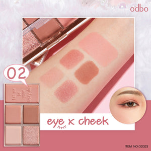 Odbo Eye X Cheek #OD1044 : โอดีบีโอ อาย เอ็กซ์ ชีค อายแชโดว์ พาเลท