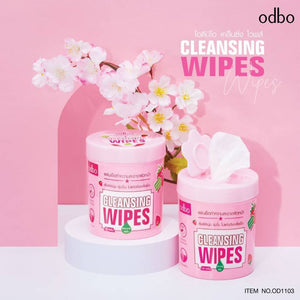 Odbo Cleansing Wipes #OD1103 : โอดีบีโอ ออโด้ แผ่นทำความสะอาดผิวหน้า เคล็นซิ่ง ไวพส์