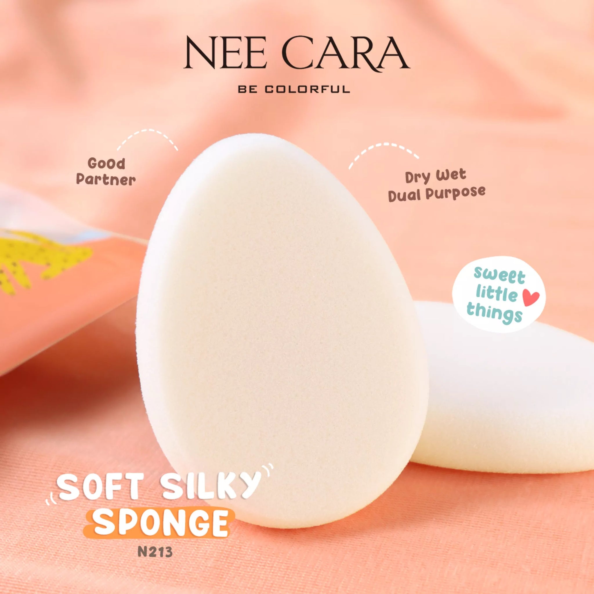 Nee Cara Soft Silky Sponge #N213 : neecara นีคารา ฟองน้ำแต่งหน้า พัฟ ฟองน้ำ