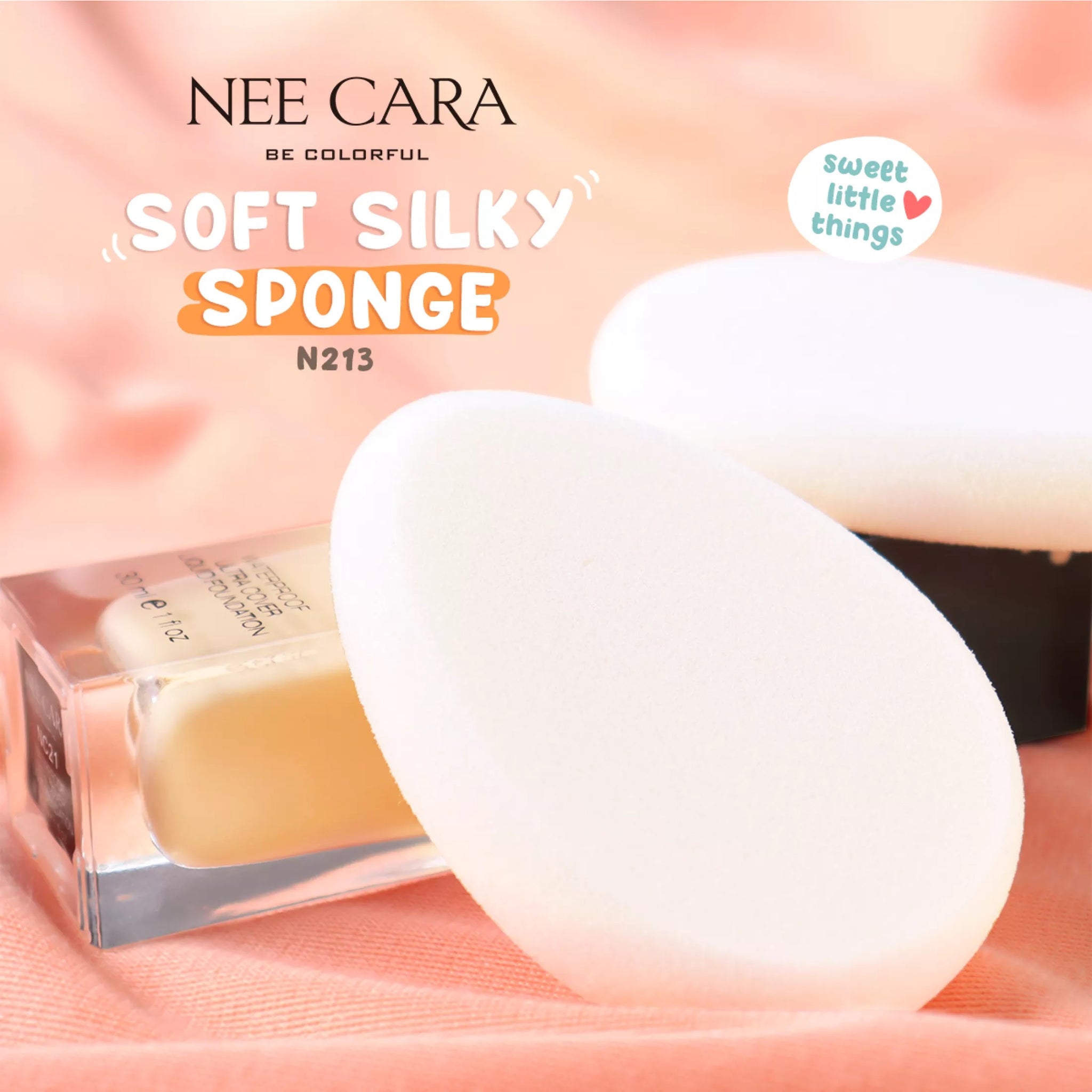 Nee Cara Soft Silky Sponge #N213 : neecara นีคารา ฟองน้ำแต่งหน้า พัฟ ฟองน้ำ