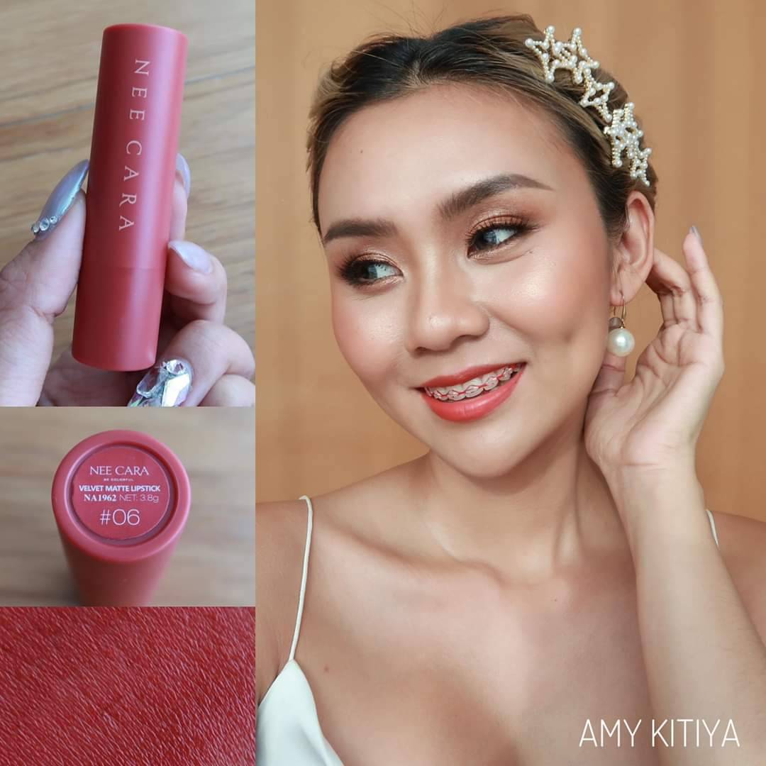 Nee Cara Velvet Matte Lipstick #NA1962 : neecara นีคาร่า เวลเวท แมท ลิปสติก