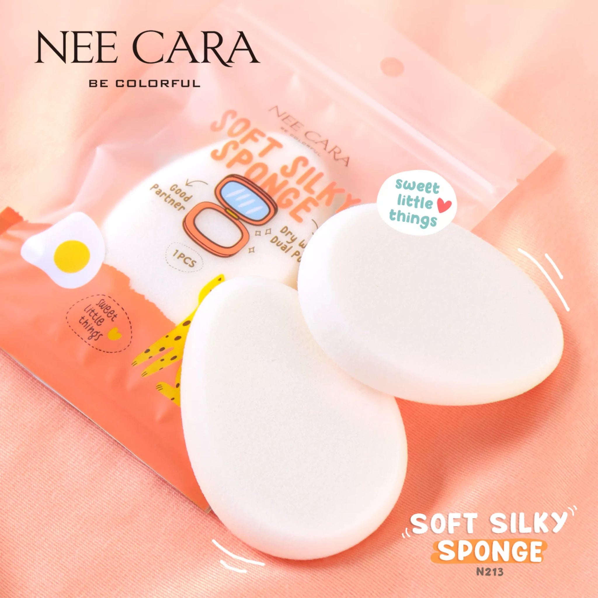 Nee Cara Soft Silky Sponge #N213 : neecara นีคารา ฟองน้ำแต่งหน้า พัฟ ฟองน้ำ