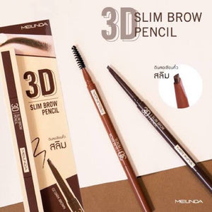 Mei Linda 3D Slim Brow Pencil #MC3091 : meilinda เมลินดา ดินสอเขียนคิ้ว ทรีดี สลิม