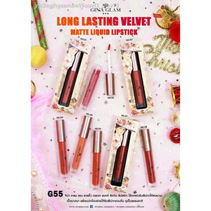 Gina Glam Long Lasting Velvet Matte Liquid Lipstick #G55 : sivanna จีน่า กัมป์ แมท ลิควิด ลิปสติก