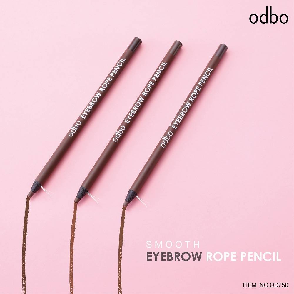 Odbo Smooth Eyebrow Rope Pencil #OD750 : โอดีบีโอ ดินสอเขียนคิ้ว พร้อมแปรง