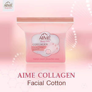 Aime Collagen Facial Cotton : เอเม่  สำลี เช็ดหน้า คอลลาเจน
