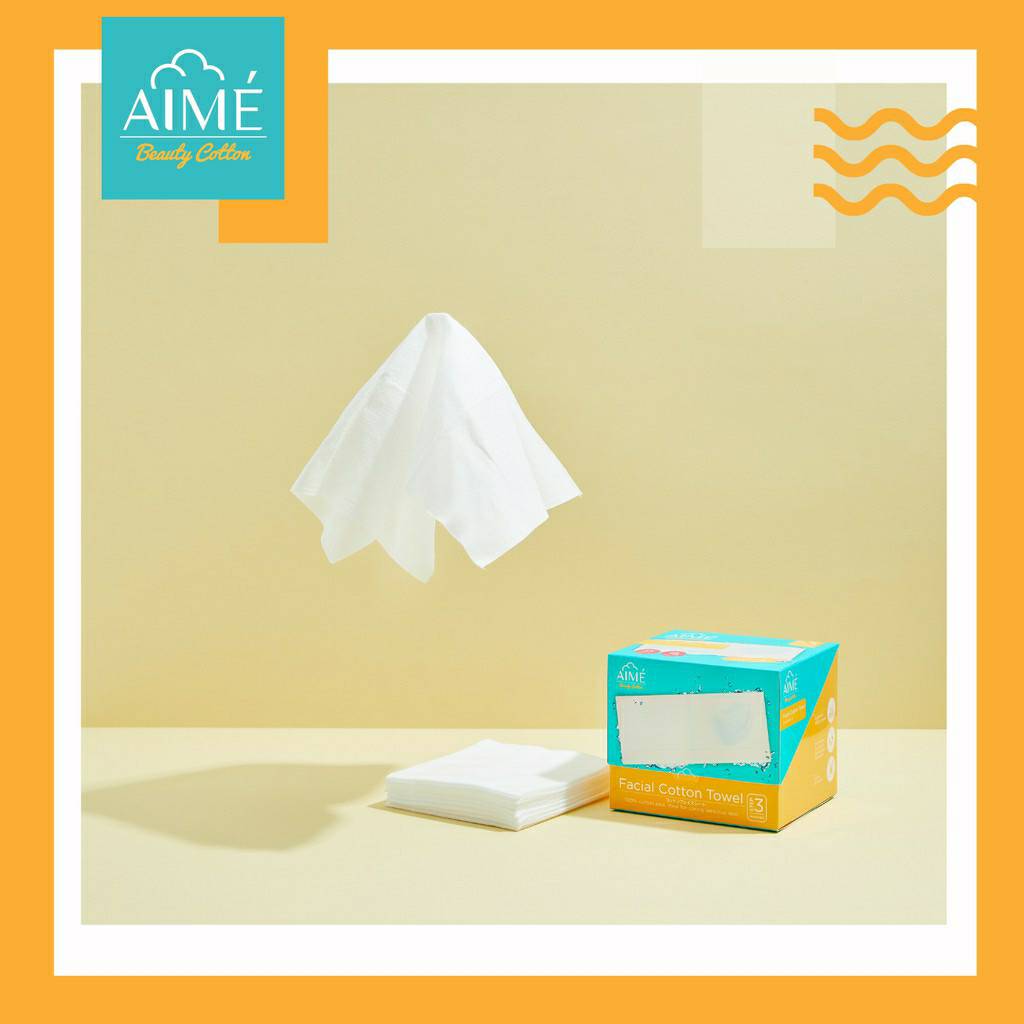 Aime Facial Cotton Towel : เอเม่ สำลี สำลีเช็ดหน้า