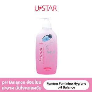 Ustar Femme Feminine Hygiene pH Balance Gentle 400ml #04071 : ยูสตาร์ เฟมมี่ สบู่เหลว อนามัย สูตรอ่อนโยน