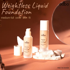 Odbo Weightless Liquid Foundation #OD4000 : โอดีบีโอ เวทเลส ลิควิด ฟาวเดชั่น รองพื้น เนื้อลิควิด x 1 ชิ้น