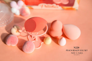 Nee Cara Peach Beauty Egg Set #N220 : neecara พีช ชุดพัฟไข่ 5 ชิ้น