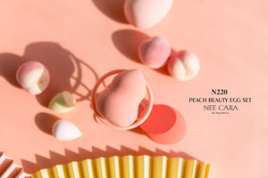 Nee Cara Peach Beauty Egg Set #N220 : neecara พีช ชุดพัฟไข่ 5 ชิ้น