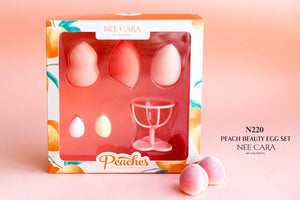 Nee Cara Peach Beauty Egg Set #N220 : neecara พีช ชุดพัฟไข่ 5 ชิ้น