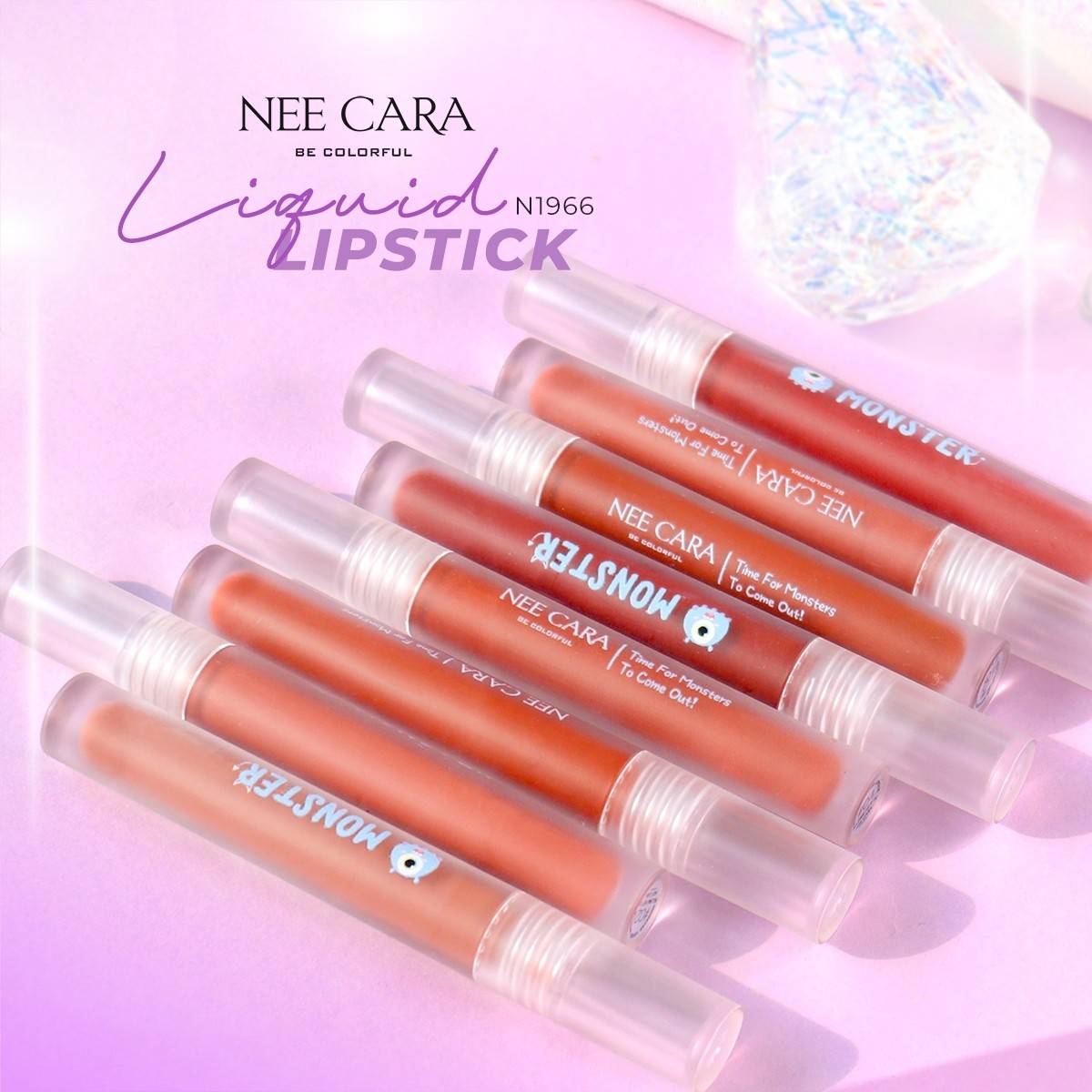 Nee Cara Monster Liquid Lipstick #N1966 : neecara นีคาร่า มอนสเตอร์ ลิควิด ลิปสติก