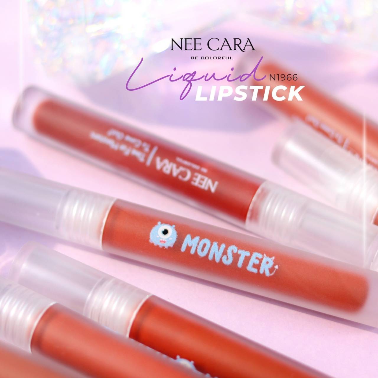 Nee Cara Monster Liquid Lipstick #N1966 : neecara นีคาร่า มอนสเตอร์ ลิควิด ลิปสติก