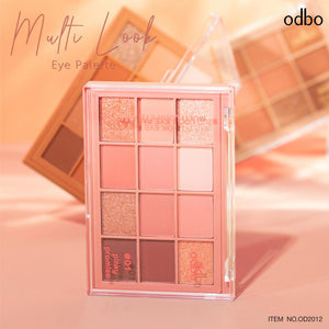 Odbo Multi Look Eye Palette Eyeshadow #OD2012 : โอดีบีโอ มัลติ ลุค อาย พาเลท อายแชโดว์ x 1 ชิ้น