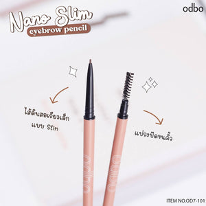 Odbo Nano Slim Eyebrow Pencil #OD7-101 : โอดีบีโอ นาโน สลิม อายบราว เพ็นซิล
