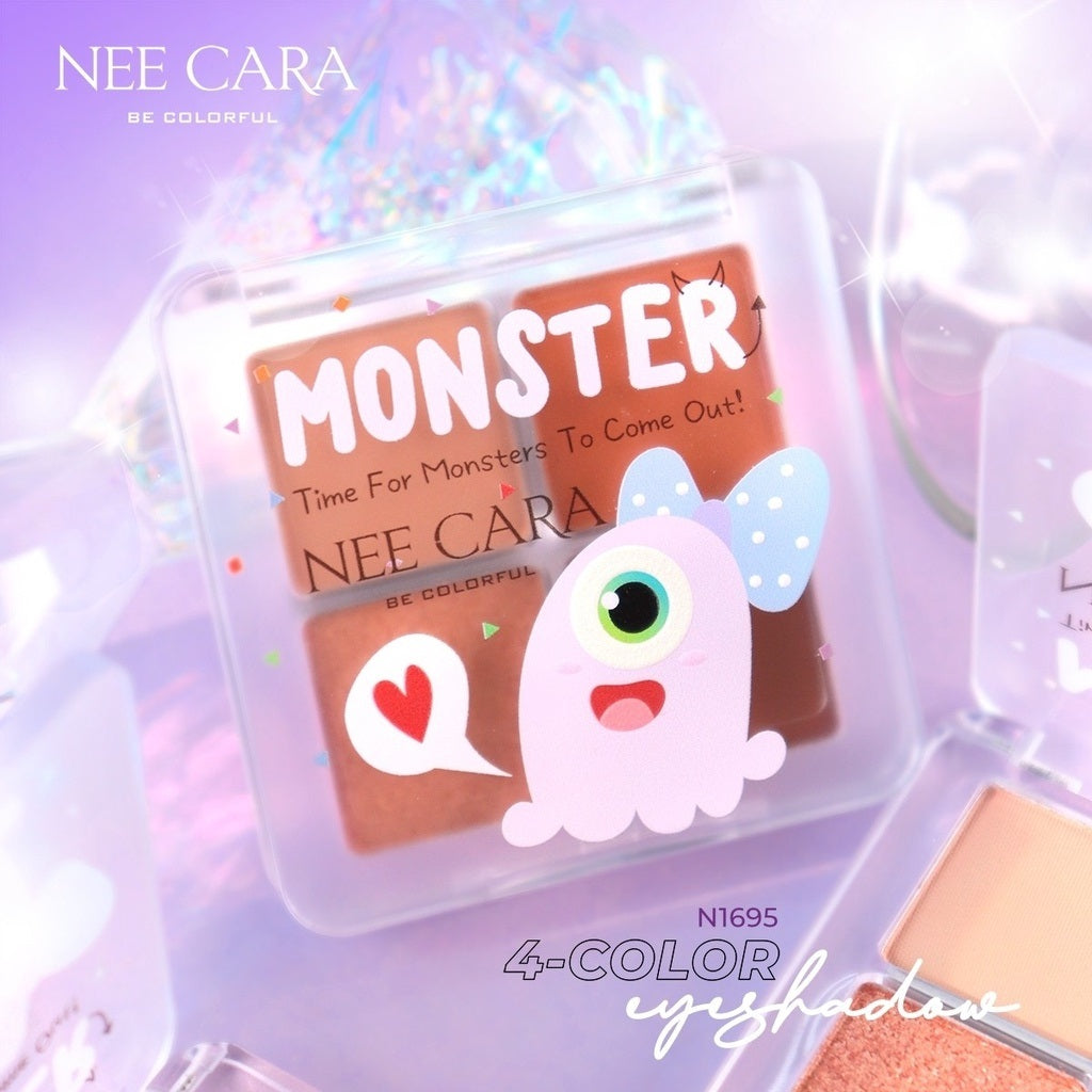 Nee Cara Monster 4 Color Eye Shadow #N1965 : neecara นีคาร่า มอนสเตอร์ อายแชโดว์