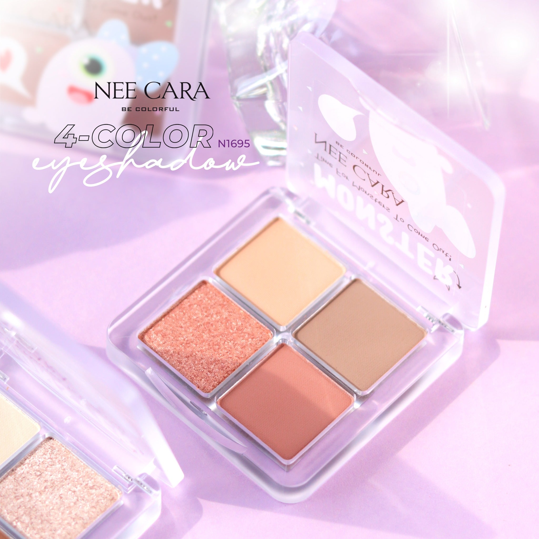 Nee Cara Monster 4 Color Eye Shadow #N1965 : neecara นีคาร่า มอนสเตอร์ อายแชโดว์