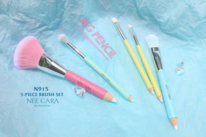 Nee Cara 5 pcs Brush Set #N915: neecara นีคาร่า ชุด เซต แปรงแต่งหน้า