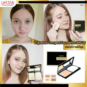 Ustar Zignature Compact Foundation SPF25 : ยูสตาร์ แป้งพัพ