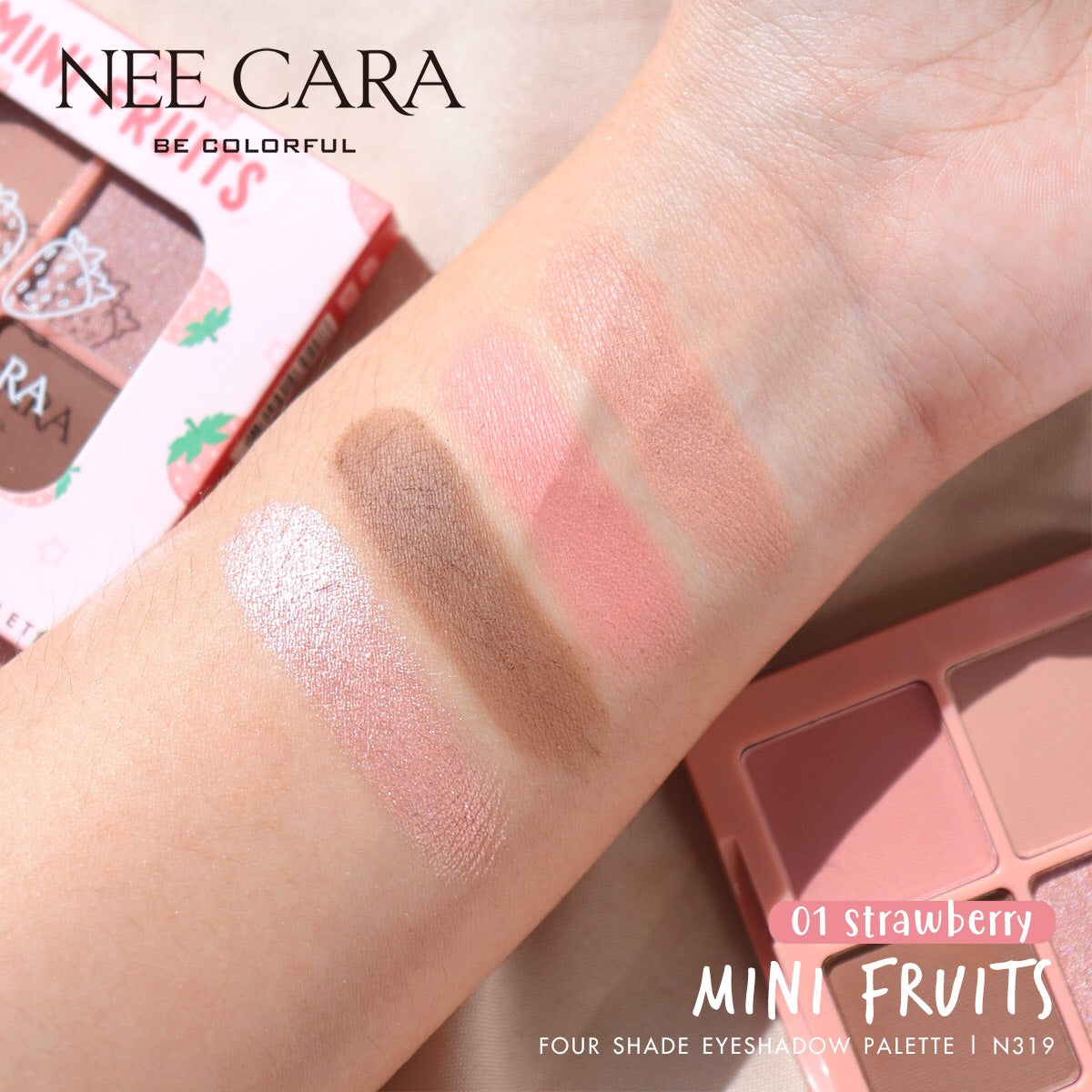 Nee Cara Mini Fruits Eyeshadow Palette #N319 : neecara นีคาร่า มินิ อายแชโดว์ พาเลท