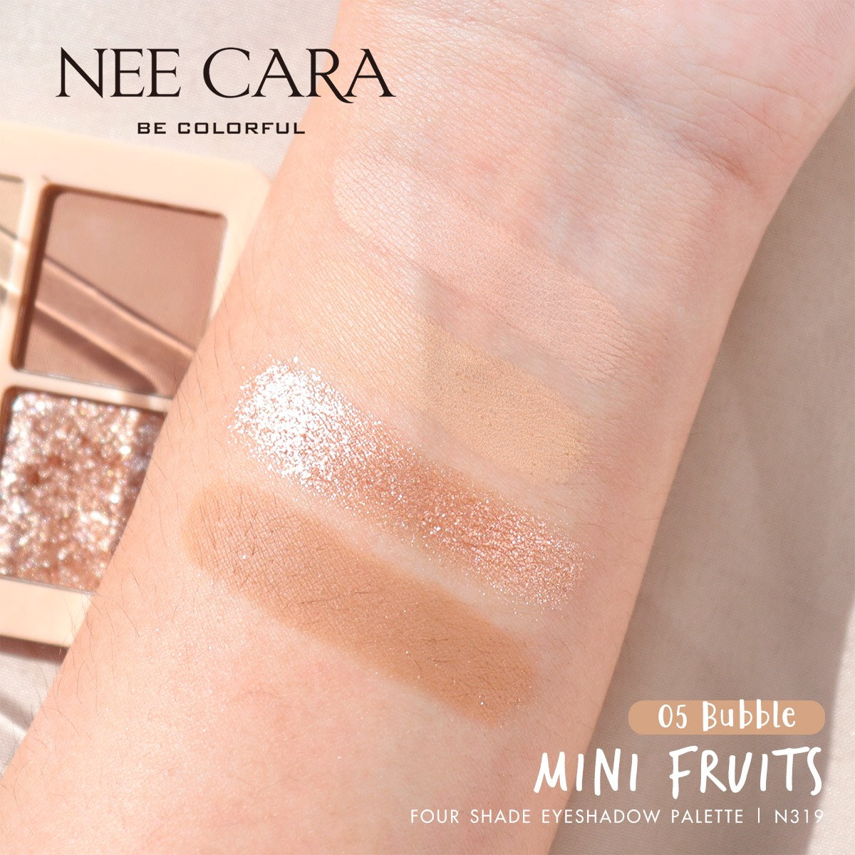 Nee Cara Mini Fruits Eyeshadow Palette #N319 : neecara นีคาร่า มินิ อายแชโดว์ พาเลท