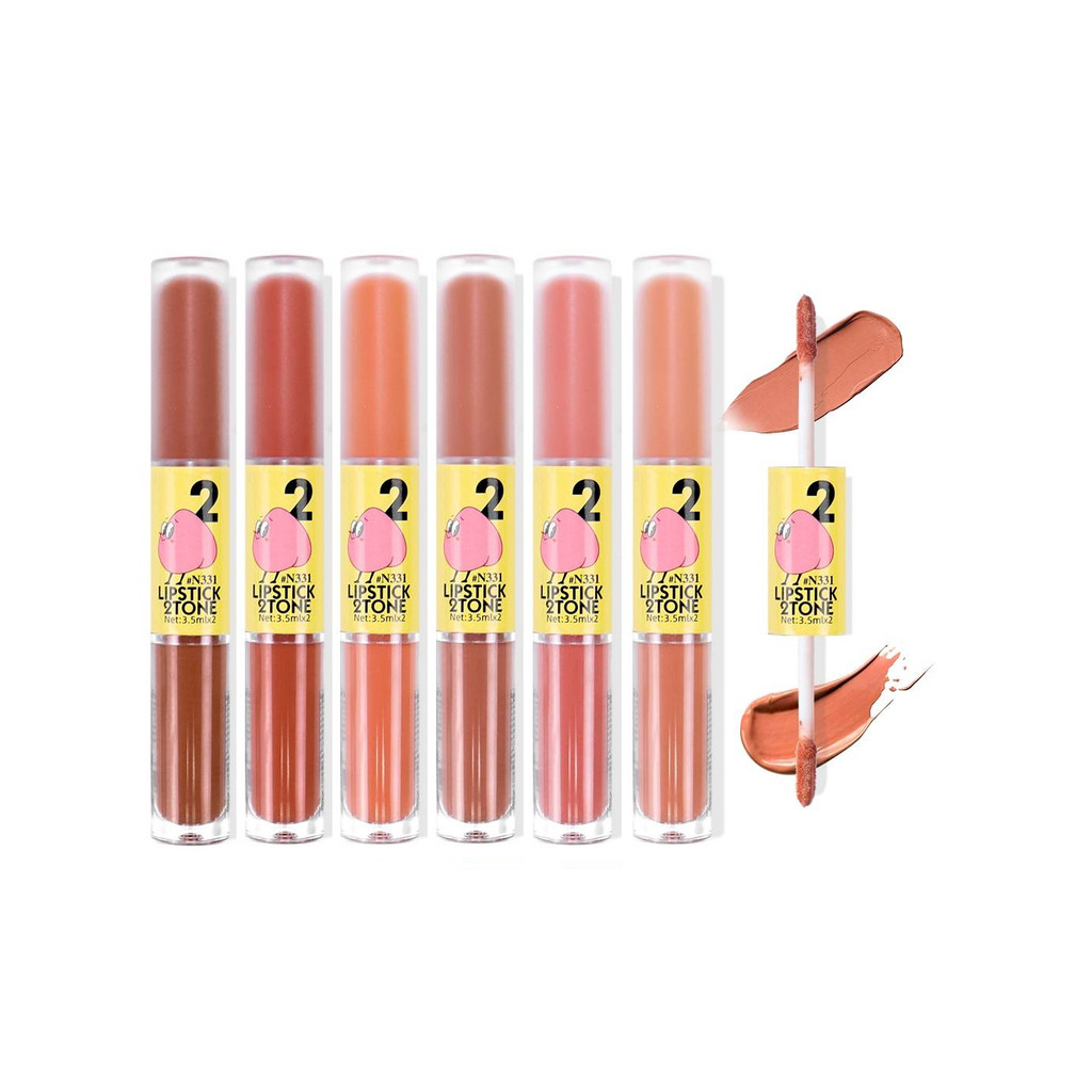 Nee Cara Lipstick 2 Tone Matte & Gloss #N331 : neecara นีคาร่า ลิป ทู โทน แมทและกลอส