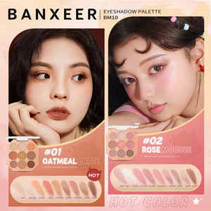 Banxeer 9 Glitter Eyeshadow Palette #BM10 : แบงเซียร์ อายแชโดว์ พาเลทท์