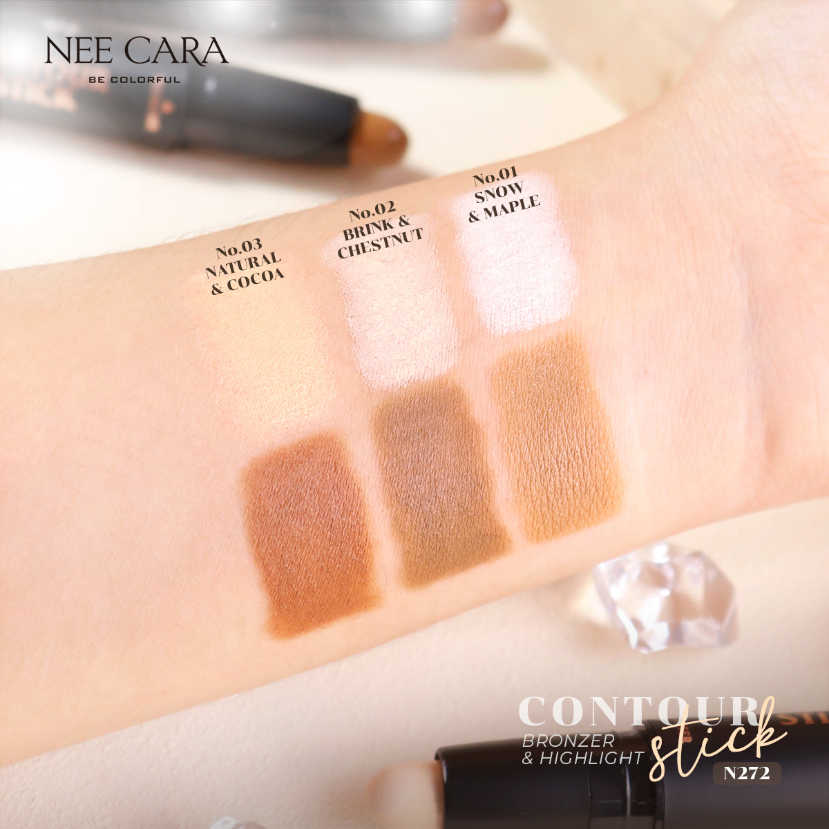 Nee Cara Contour Stick #N272 : neecara นีคาร่า คอนทัวร์ สติ๊ก