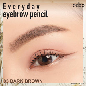 Odbo Everyday Eyebrow Pencil #OD758 : โอดีบีโอ เอเวอรี่เดย์ อายบราว เพ็นซิล ดินสอเขียนคิ้ว