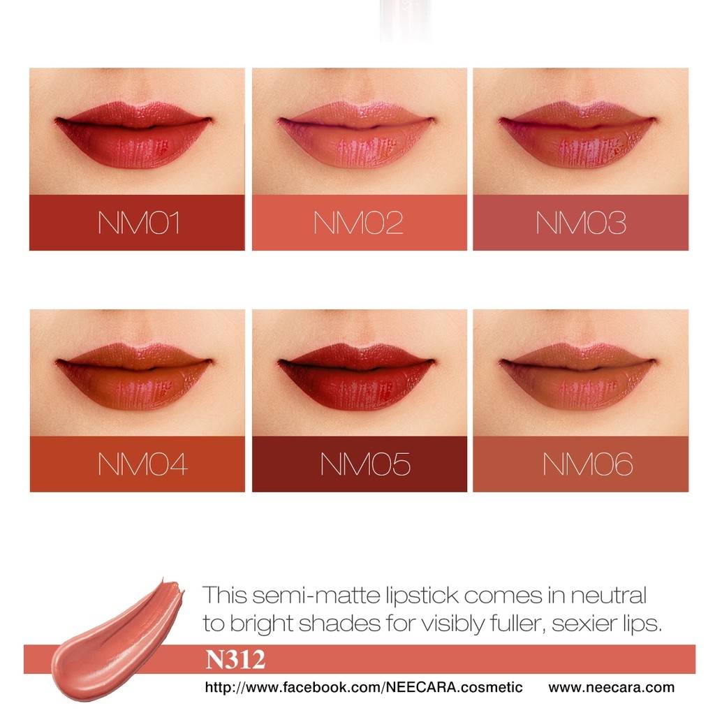 Nee Cara Liquid Lipstick #N312 : neecara นีคาร่า ลิปกลอส