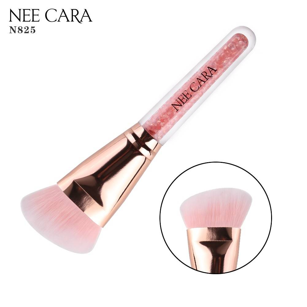 Nee Cara Pink Crystal Brush #N825 : neecara แปรงแต่งหน้า พิงค์คริสตัล