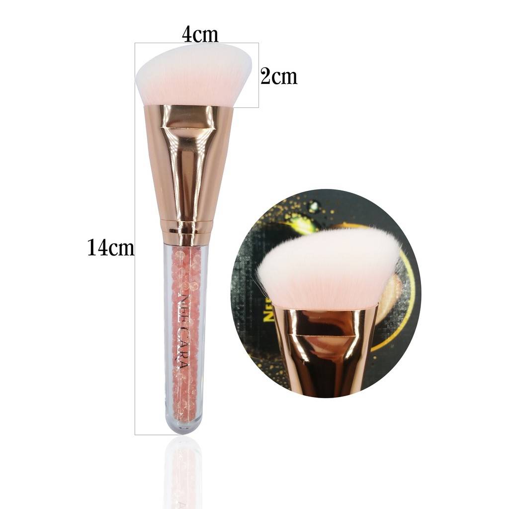 Nee Cara Pink Crystal Brush #N825 : neecara แปรงแต่งหน้า พิงค์คริสตัล