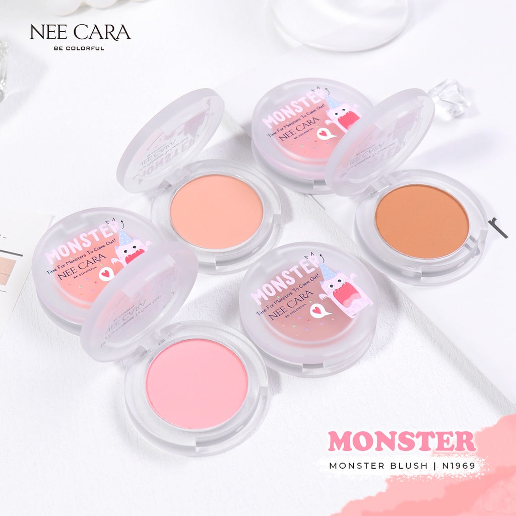 Nee Cara Monster Blush #N1969 : neecara นีคาร่า บลัชมอนส์เตอร์ บลัชออน ปัดแก้ม