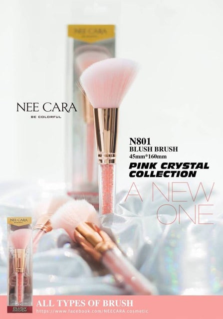 Nee Cara Pink Crystal Brush #N801 : neecara แปรง พิงค์คริสตัล