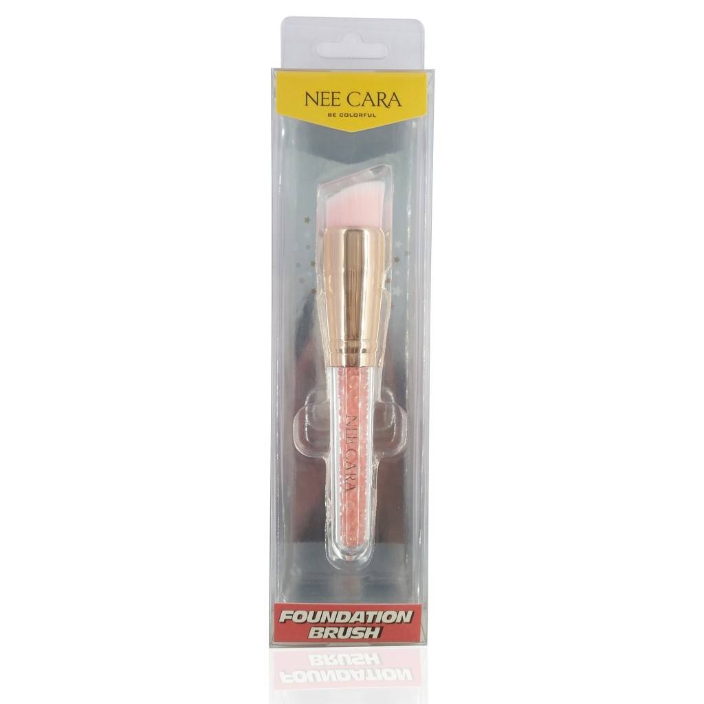 Nee Cara Pink Crystal Brush #N818 : neecara แปรงแต่งหน้า พิงค์คริสตัล