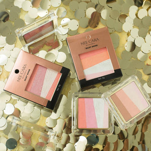 Nee Cara Silky Shine 4 Color Blush Palette #N973 : neecara นีคาร่า 4 คัลเลอร์ บลัช พาเลท