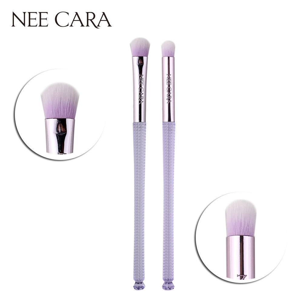 Nee Cara Shader Brush + Blending Brush #N821 : neecara นีคาร่า แปรง ด้ามม่วง แพคคู่