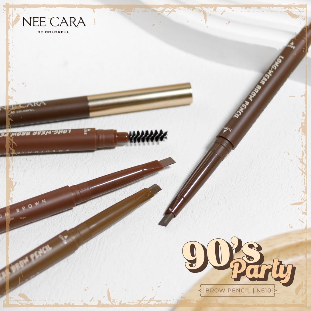 Nee Cara Long Wear Brow Pencil #N610 : neecara นีคาร่า ลอง แวร์ บราว เพ็นซิล ดินสอเขียนคิ้ว