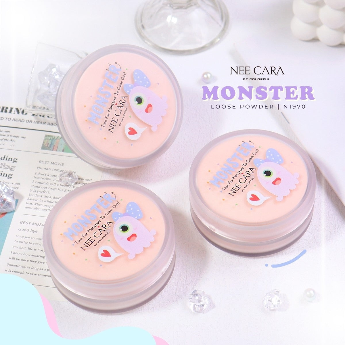 Nee Cara Monster Loose Powder #N1970 : neecara นีคาร่า แป้งฝุ่นมอนส์เตอร์ แป้งฝุ่น