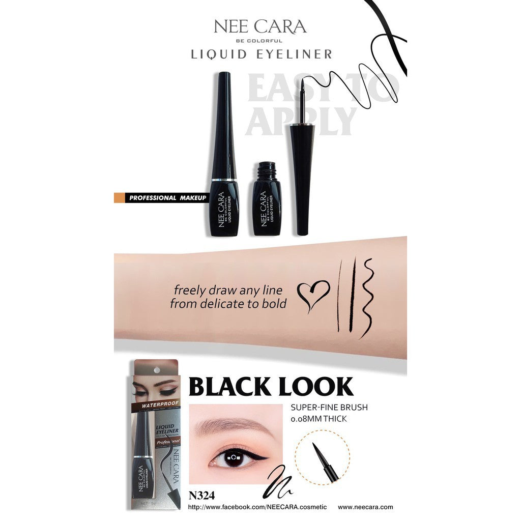 Nee Cara Liquid Eyeliner #N324 : Neecara นีคาร่า ลิควิด อายไลเนอร์