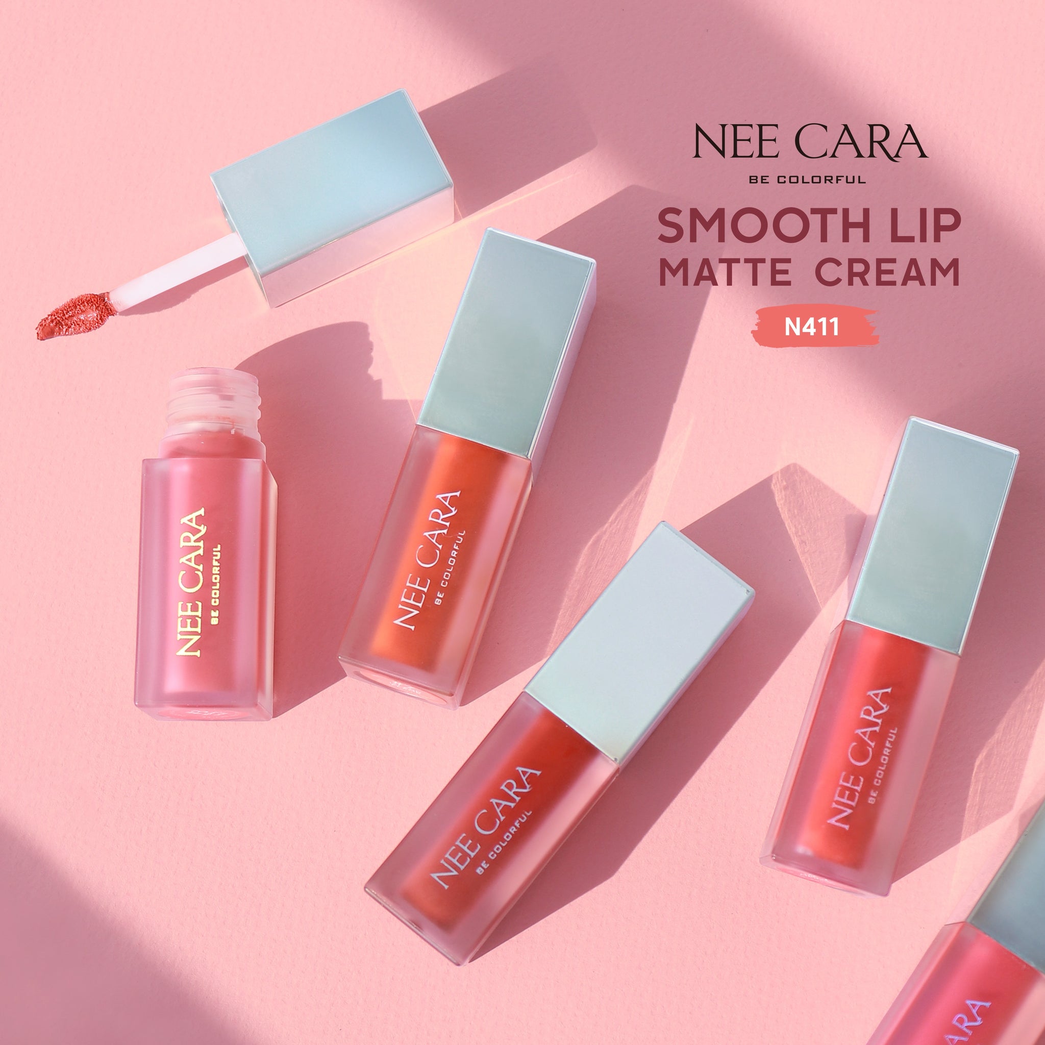 Nee Cara Smooth Lip Matte Cream #N411 : neecara นีคาร่า สมูท ลิป แมท ครีม