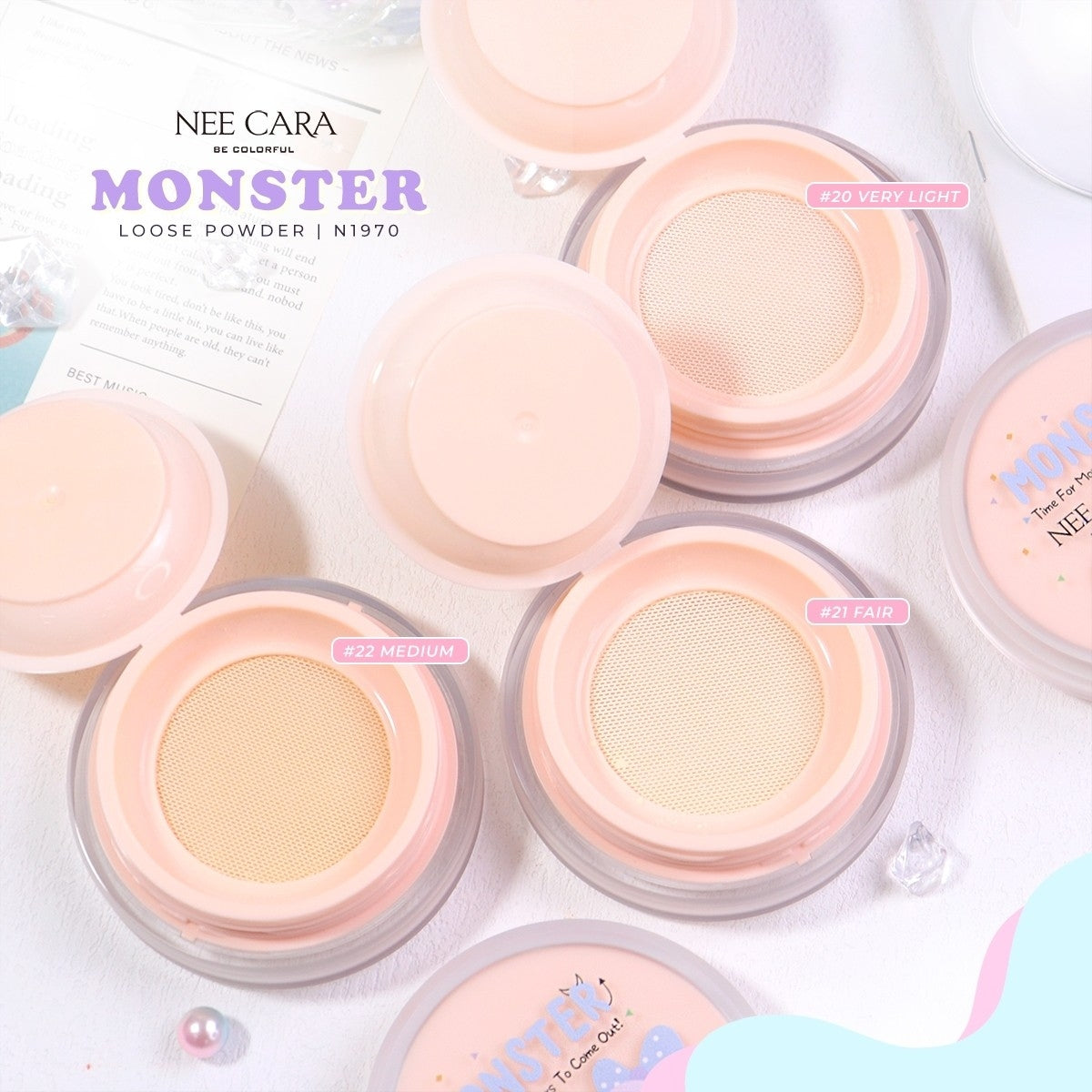 Nee Cara Monster Loose Powder #N1970 : neecara นีคาร่า แป้งฝุ่นมอนส์เตอร์ แป้งฝุ่น