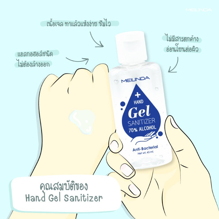 Mei Linda Hand Gel Sanitizer 70% Alcohol #MC9007 : meilinda เมลินดา เจลล้างมือ แอลกอฮอล